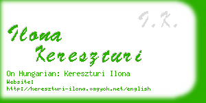 ilona kereszturi business card